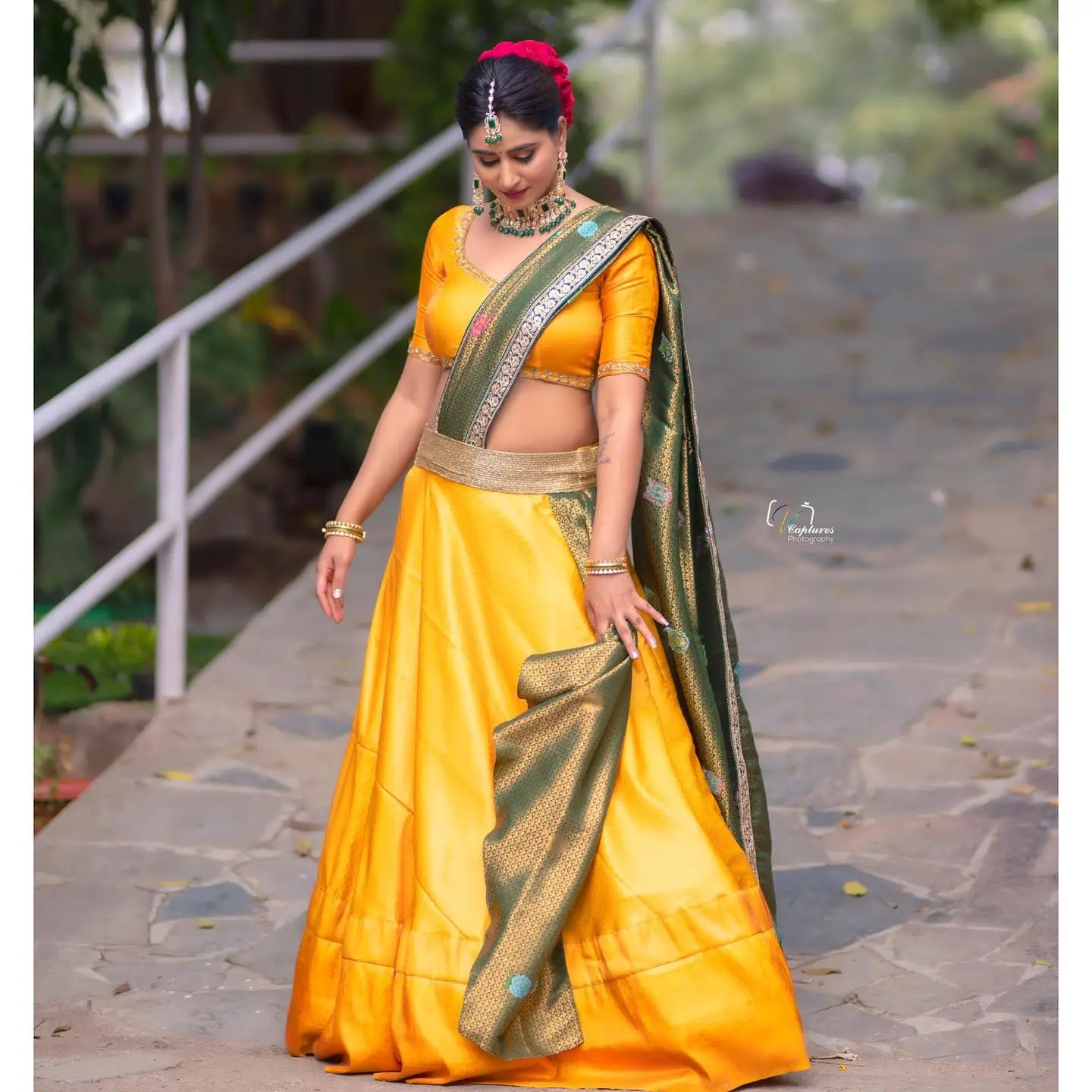 Varshini Sounderajan In Yellow Lehenga Choli